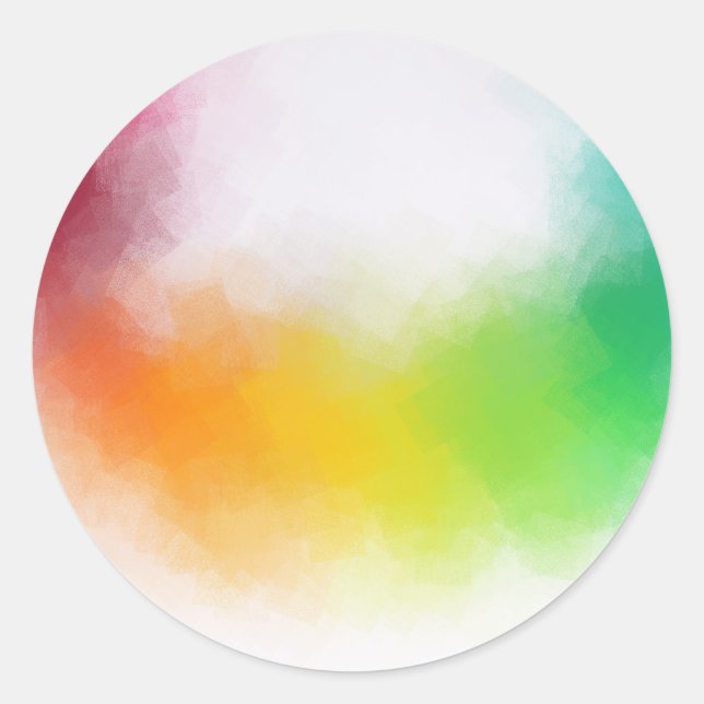 Adesivo Redondo Modelo Art Vazio Vermelho Amarelo abstrato (Frente)