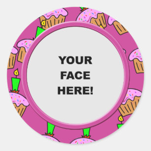 Adesivo Redondo Modelo, beira do bolo