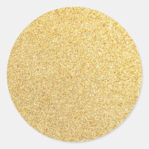 Adesivo Redondo Modelo Branquinho Dourado Glitter Moderno Elegante