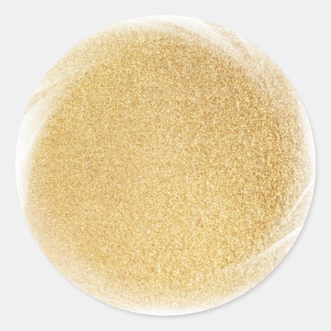 Adesivo Redondo Modelo Bruto Glamour Brilho Dourado Falso Elegante (Frente)