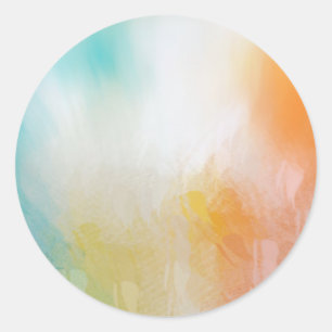 Adesivo Redondo Modelo Colorido Abstrato Vermelho Amarelo Laranja 
