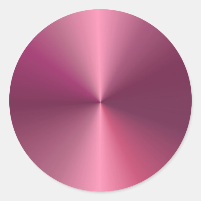 Adesivo Redondo Modelo cor-de-rosa elegante em branco com visual m (Frente)