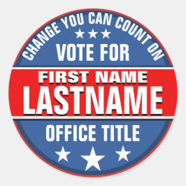 Adesivo Redondo Modelo da campanha