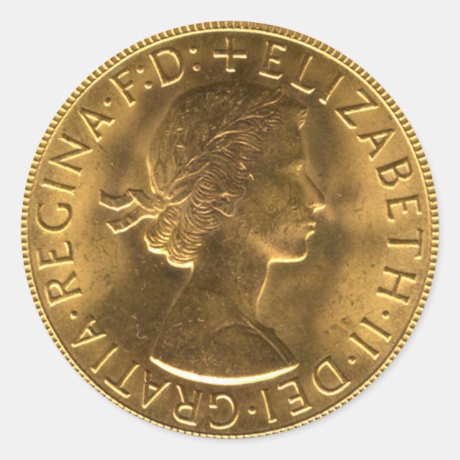 Adesivo Redondo Modelo da moeda (Frente)