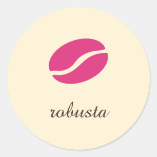Adesivo Redondo Modelo da variedade de café