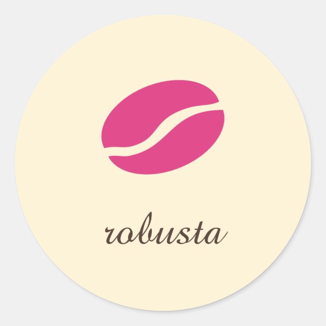 Adesivo Redondo Modelo da variedade de café (Frente)