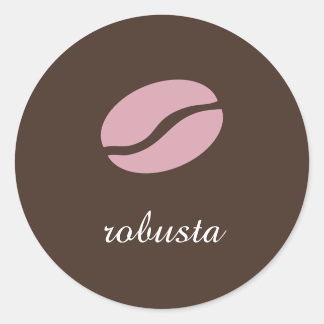 Adesivo Redondo Modelo da variedade de café (Frente)