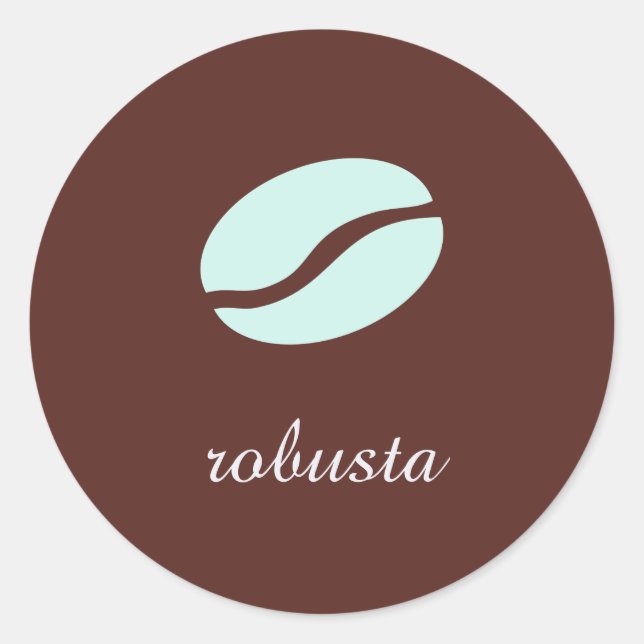 Adesivo Redondo Modelo da variedade de café (Frente)