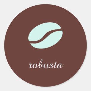 Adesivo Redondo Modelo da variedade de café