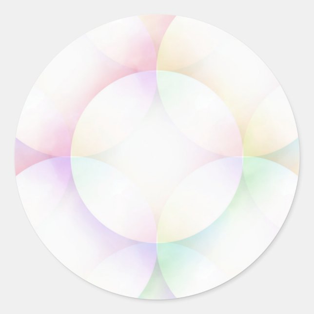 Adesivo Redondo Modelo de água moderna elegante e moderno (Frente)