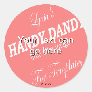 Adesivo Redondo Modelo de autocolante