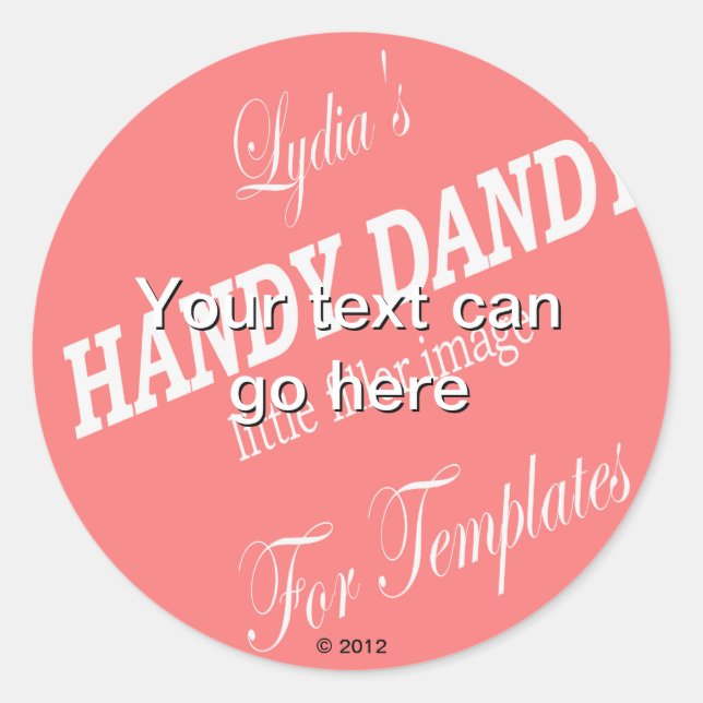 Adesivo Redondo Modelo de autocolante (Frente)