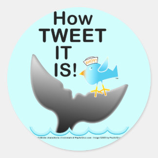 Adesivo Redondo Modelo de autocolante