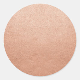 Adesivo Redondo Modelo de Cobre Brilhante em Branco Adicione Qualq