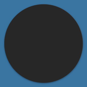 Adesivo Redondo Modelo de Cor Sólida Preto Puro