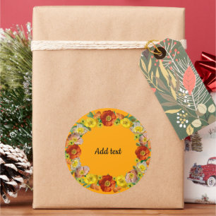 Adesivo Redondo Modelo de cores do outono