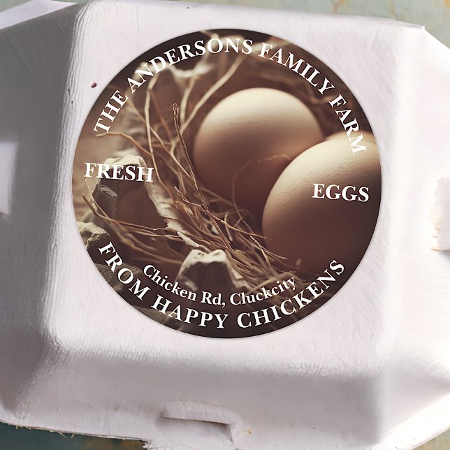 Adesivo Redondo Modelo de Fotografia Nest de Ovos de Cuta Personal (Criador carregado)