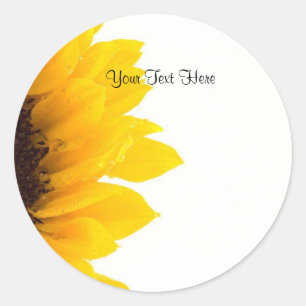 Adesivo Redondo Modelo de girassol