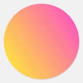 Adesivo Redondo Modelo de gradiente amarelo rosa com vazio