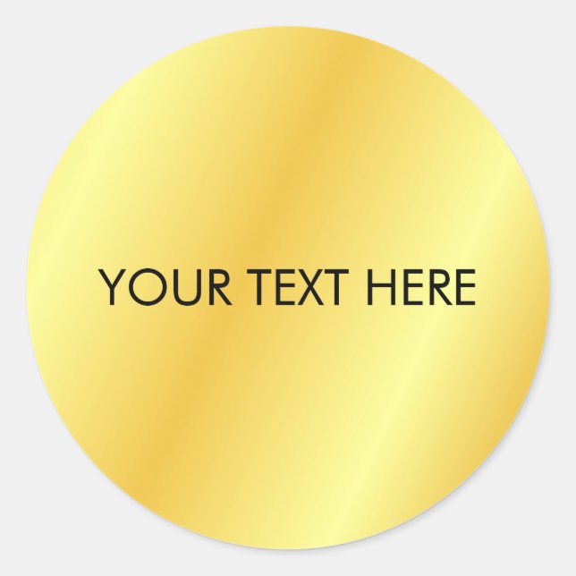 Adesivo Redondo Modelo de inicial de monograma Adicione seu texto  (Frente)