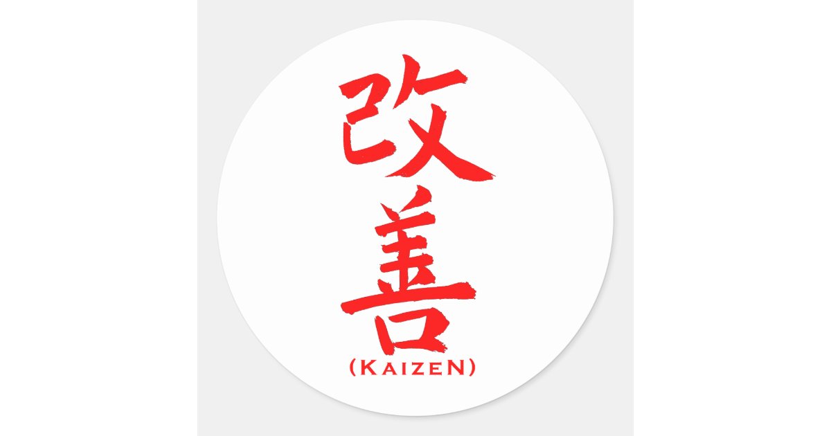 Adesivo Redondo Modelo de Kaizen | Zazzle Brasil