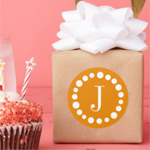 Adesivo Redondo Modelo de laranja monograma