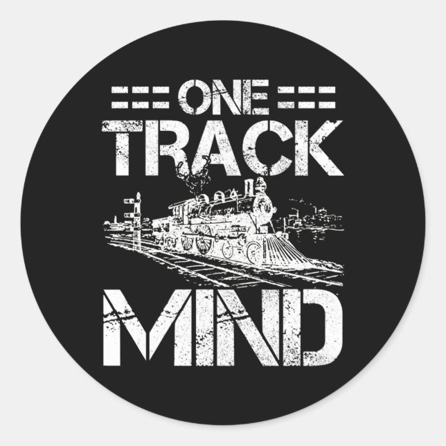 Adesivo Redondo Modelo de locomotiva do comboio Comboio ferroviári (Frente)