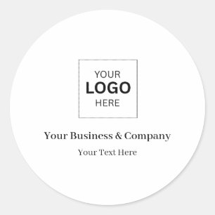 Adesivo Redondo Modelo de Logotipo de Negócios Personalizado