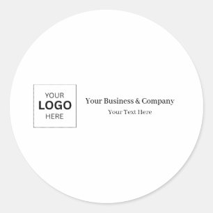 Adesivo Redondo Modelo de Logotipo de Negócios Personalizado