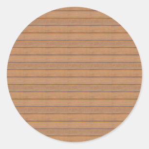 Adesivo Redondo Modelo de madeira em branco Design elegante da nat