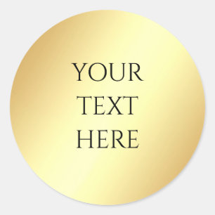 Adesivo Redondo Modelo de Ouro Falso Glamour Personalizado Adicion