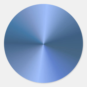 Adesivo Redondo Modelo de Vazio de Cor Azul Elegante de Tendência