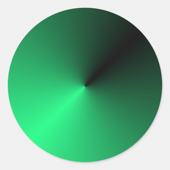 Adesivo Redondo Modelo de Vazio de  verde preto-elegante (Frente)