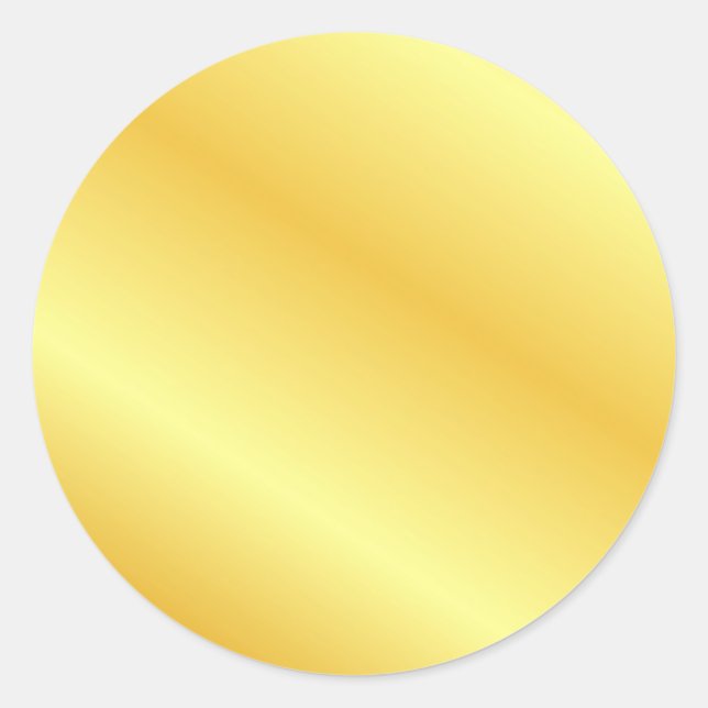 Adesivo Redondo Modelo de Vazio Personalizado Dourado de aparência (Frente)