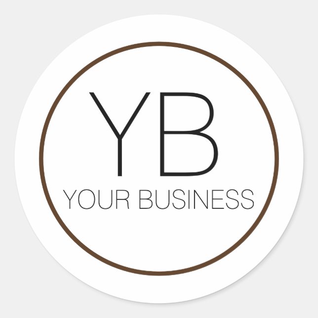 Adesivo Redondo Modelo DESIGN DO ESTICKER DE LOGOTIPO Personalizad (Frente)