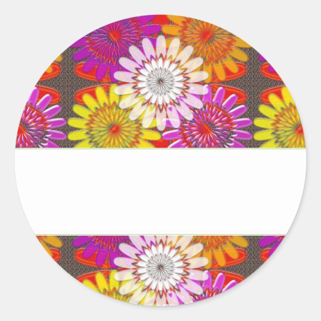 Adesivo Redondo Modelo DIY VAZIO adicionar saudação Nome alteração (Frente)