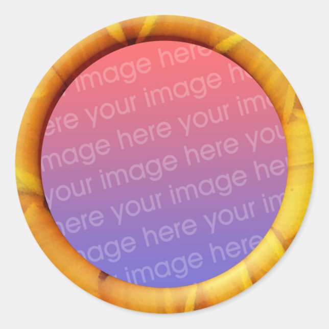 Adesivo Redondo Modelo do cabo de efeitos fetais (3d) (Frente)