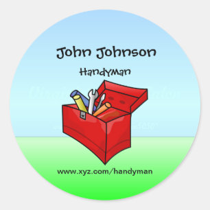 Adesivo Redondo Modelo do Handyman Sticker