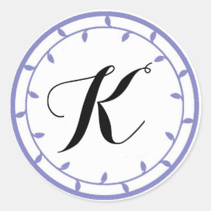 Adesivo Redondo Modelo do lavanda Monograma