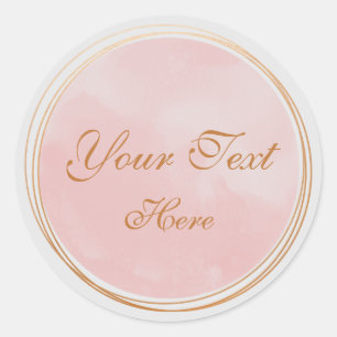 Adesivo Redondo Modelo do logotipo feminino rosa embebido