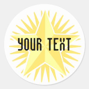 Adesivo Redondo Modelo Dourado