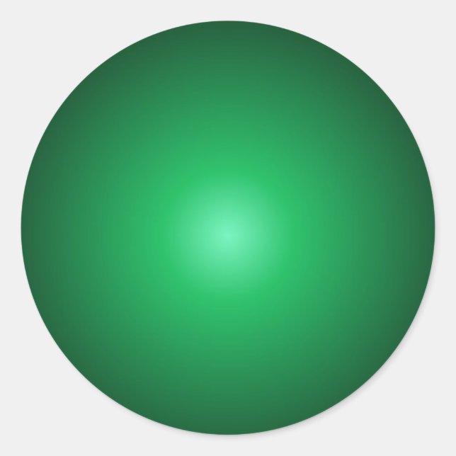 Adesivo Redondo Modelo Elegante de Tendência de Vazio Verde Person (Frente)