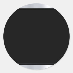 Adesivo Redondo Modelo Elegante Moderno Prata e Preto