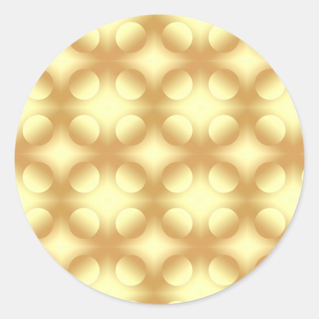 Adesivo Redondo Modelo Elegante Vazio dos Círculos Dourados de Gla (Frente)