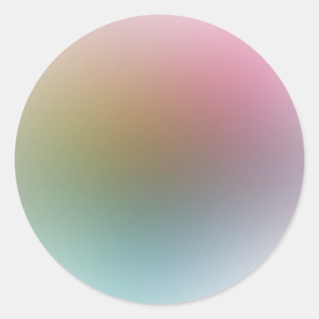 Adesivo Redondo Modelo em Branco Colorido Moderno Elegante (Frente)