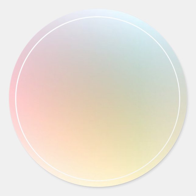 Adesivo Redondo Modelo em Branco Colorido Moderno Elegante e Tendê (Frente)