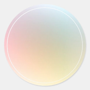 Adesivo Redondo Modelo em Branco Colorido Moderno Elegante e Tendê