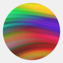 Adesivo Redondo Modelo em Branco Colorido Tendência Elegante Moder