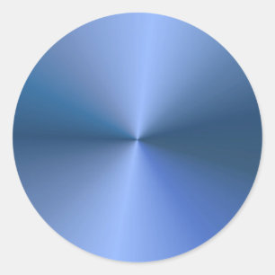 Adesivo Redondo Modelo em Branco com Visual Metálico Azul Elegante
