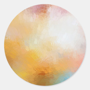 Adesivo Redondo Modelo em Branco de Arte Abstrata Colorido Rosa Ve